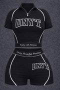 UNYT Zip-Up Crop Top and Bottom