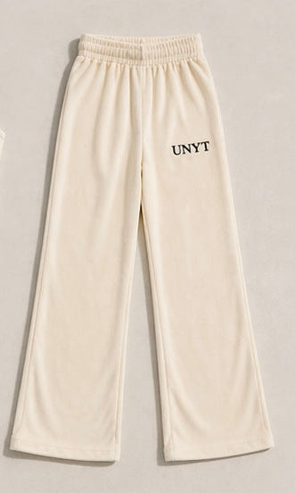 UNYT Velour Wide-Leg Pants