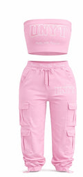 UNYT Tube Top & Cargo Sweatpant Set