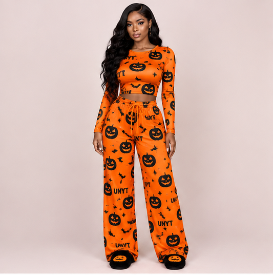 UNYT Jack-O’-Lantern Women’s Halloween Pajama Set